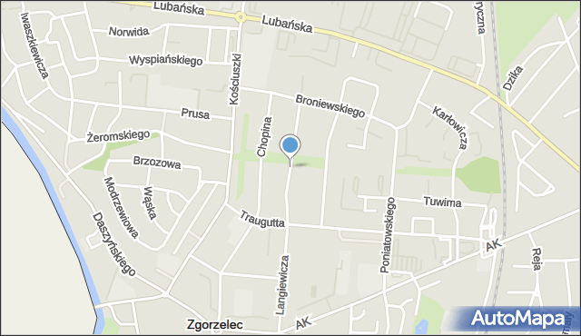 Zgorzelec, Moniuszki Stanisława, mapa Zgorzelec