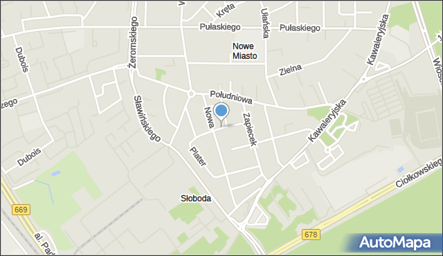 Białystok, Mrówcza, mapa Białegostoku