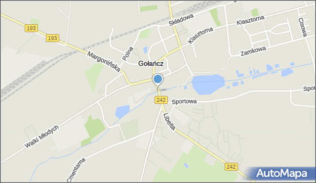 Gołańcz, Mrotka Edwarda, ks., mapa Gołańcz