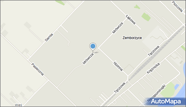 Lublin, Mrówcza, mapa Lublina