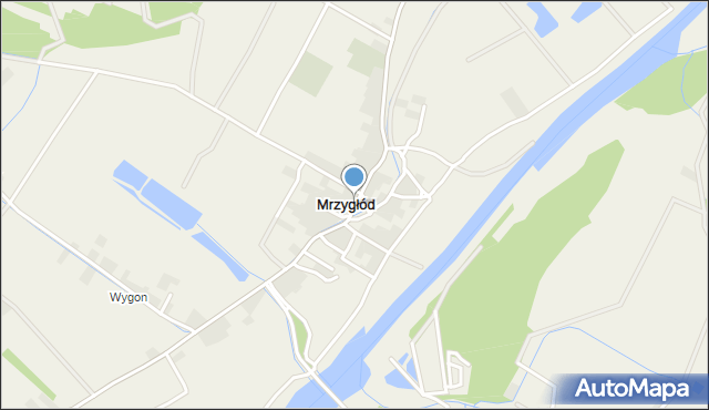 Mrzygłód gmina Sanok, Mrzygłód, mapa Mrzygłód gmina Sanok