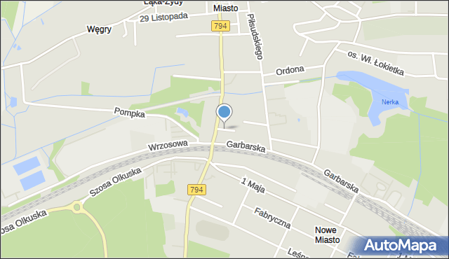 Wolbrom, Mrozowskiej Marii, mapa Wolbrom