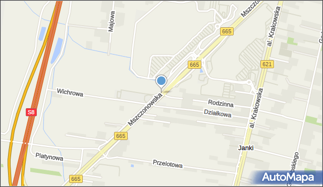 Janki gmina Raszyn, Mszczonowska, mapa Janki gmina Raszyn