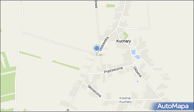 Kuchary gmina Mstów, Mstowska, mapa Kuchary gmina Mstów