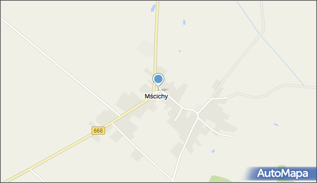 Mścichy gmina Radziłów, Mścichy, mapa Mścichy gmina Radziłów