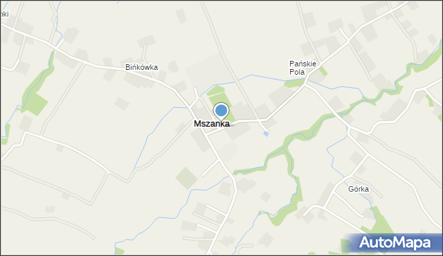 Mszanka gmina Łużna, Mszanka, mapa Mszanka gmina Łużna