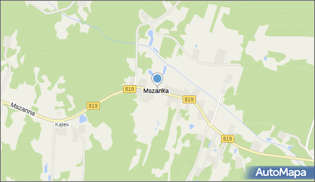 Mszanka gmina Wola Uhruska, Mszanka, mapa Mszanka gmina Wola Uhruska