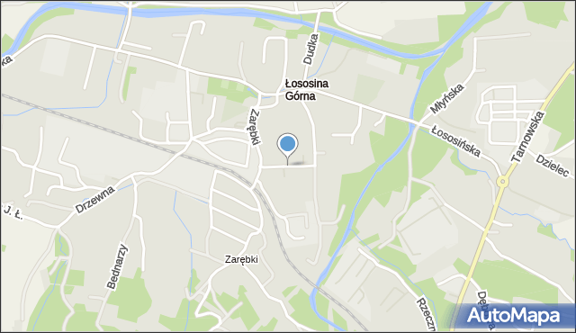 Limanowa, Musiała SJ Stanisława, ks., mapa Limanowa