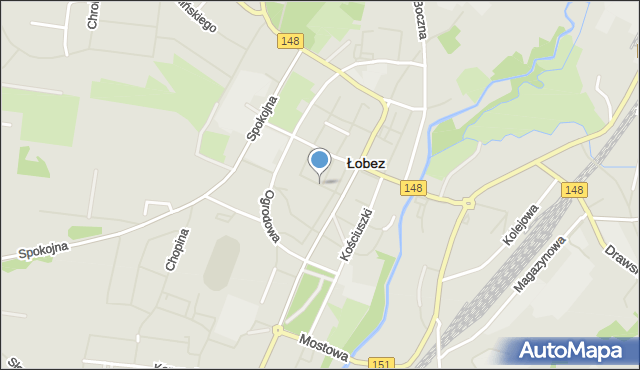 Łobez, Murarska, mapa Łobez