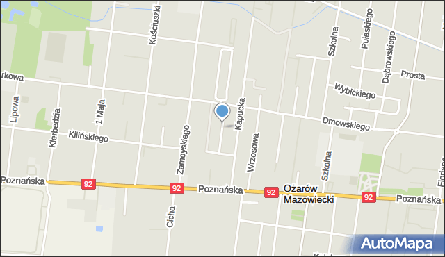 Ożarów Mazowiecki, Muzyczna, mapa Ożarów Mazowiecki