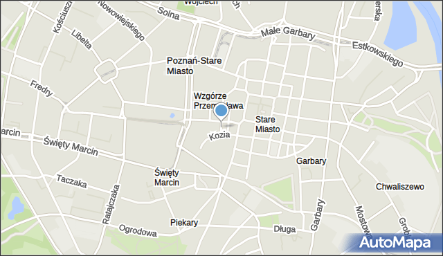 Poznań, Murna, mapa Poznania
