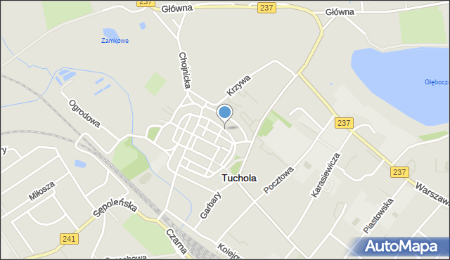 Tuchola, Murowa, mapa Tuchola