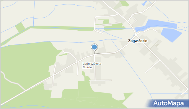 Zagwiździe, Murowska, mapa Zagwiździe