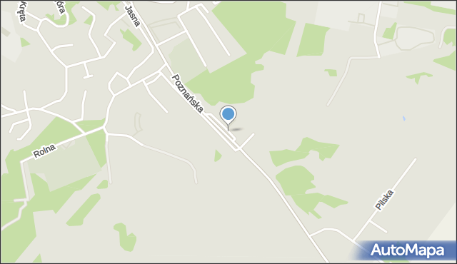 Czarnków, Myśliwska, mapa Czarnków