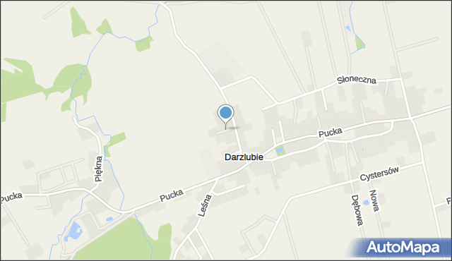 Darzlubie, Myśliwska, mapa Darzlubie