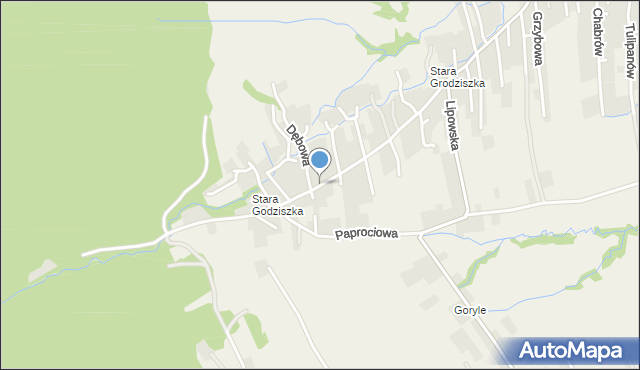 Godziszka gmina Buczkowice, Myśliwska, mapa Godziszka gmina Buczkowice