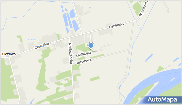 Gulczewo gmina Wyszków, Myśliwska, mapa Gulczewo gmina Wyszków