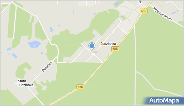 Hajnówka, Myśliwska, mapa Hajnówka