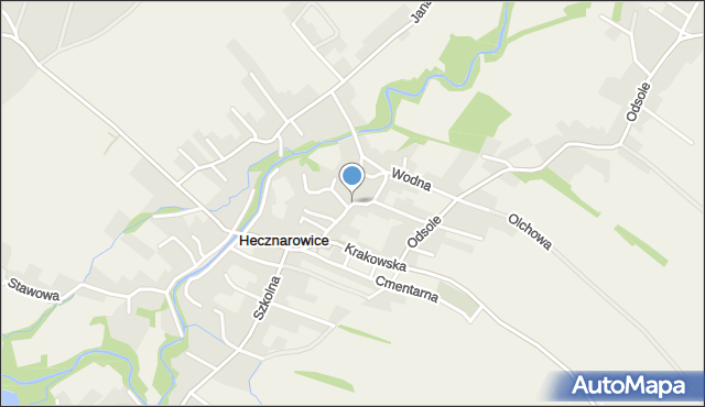Hecznarowice, Myśliwska, mapa Hecznarowice