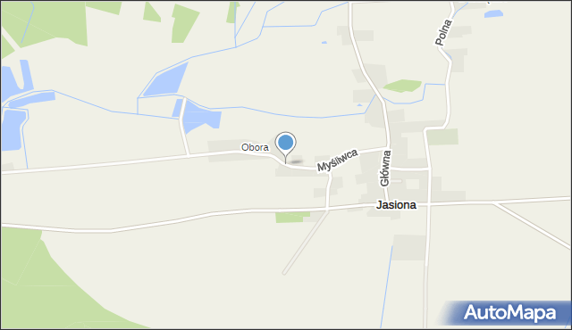 Jasiona gmina Zdzieszowice, Myśliwca, mapa Jasiona gmina Zdzieszowice