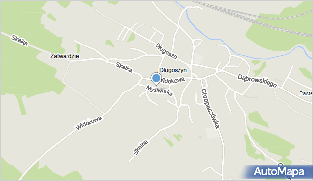 Jaworzno, Myśliwska, mapa Jaworzno