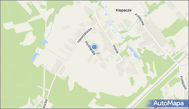 Klepacze gmina Choroszcz, Myśliwska, mapa Klepacze gmina Choroszcz