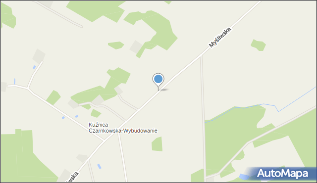 Kuźnica Czarnkowska, Myśliwska, mapa Kuźnica Czarnkowska