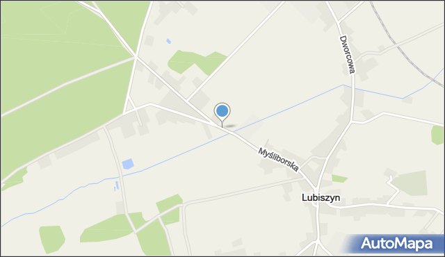 Lubiszyn, Myśliborska, mapa Lubiszyn