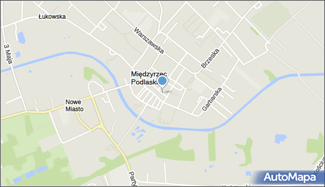 Międzyrzec Podlaski, Mydlarska, mapa Międzyrzec Podlaski