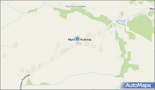 Mychów-Kolonia, Mychów-Kolonia, mapa Mychów-Kolonia