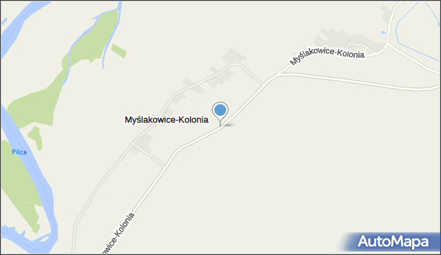 Myślakowice-Kolonia, Myślakowice-Kolonia, mapa Myślakowice-Kolonia