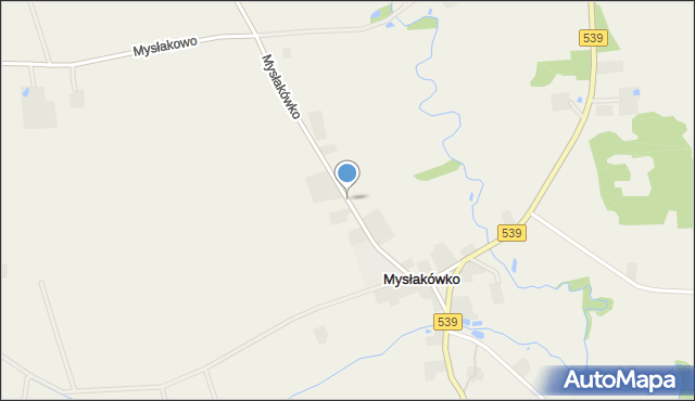 Mysłakówko, Mysłakówko, mapa Mysłakówko