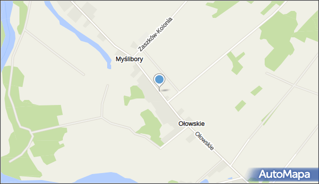 Myślibory, Myślibory, mapa Myślibory