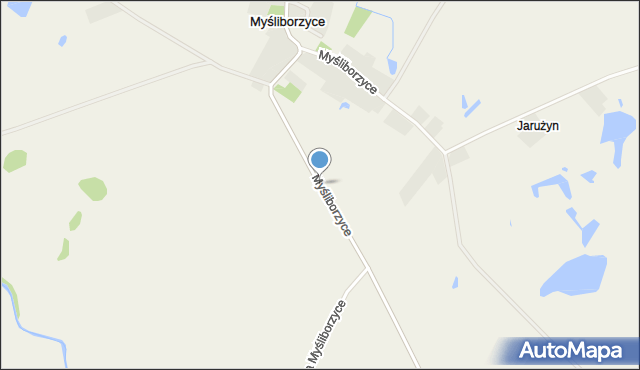 Myśliborzyce gmina Myślibórz, Myśliborzyce, mapa Myśliborzyce gmina Myślibórz