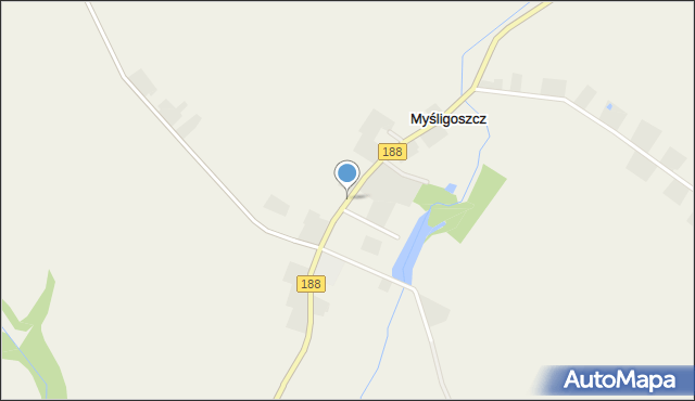 Myśligoszcz, Myśligoszcz, mapa Myśligoszcz