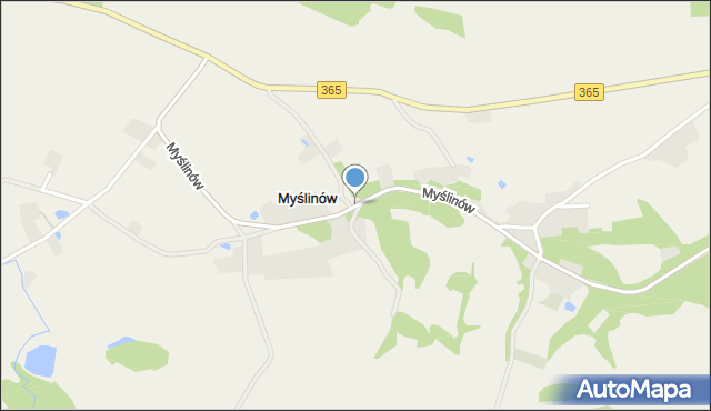 Myślinów, Myślinów, mapa Myślinów