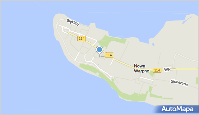 Nowe Warpno, Mylna, mapa Nowe Warpno