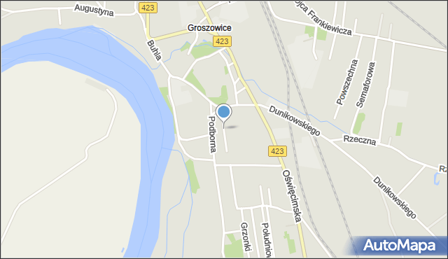 Opole, Myśliwca Franciszka, mapa Opola