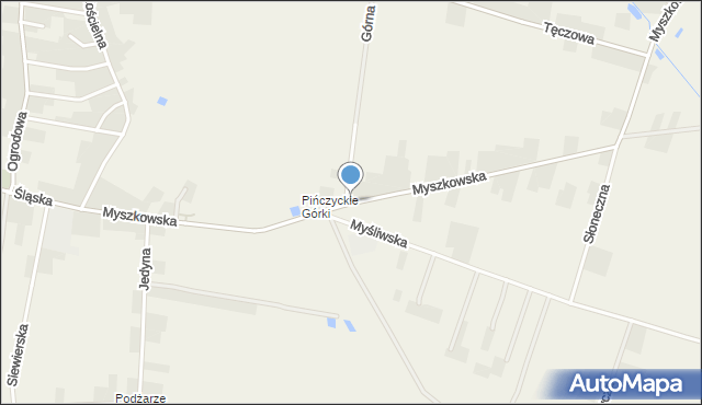 Pińczyce, Myszkowska, mapa Pińczyce