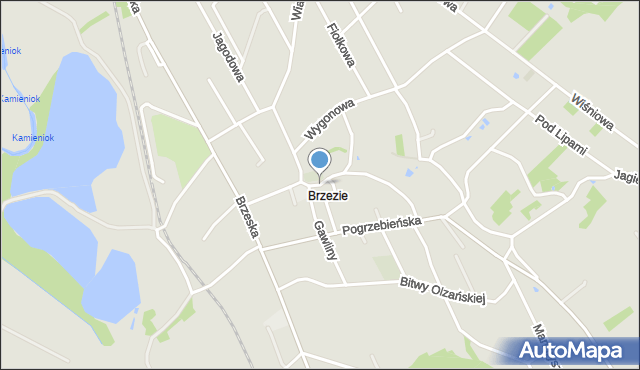 Racibórz, Myśliwca Serafina, kpt., mapa Racibórz