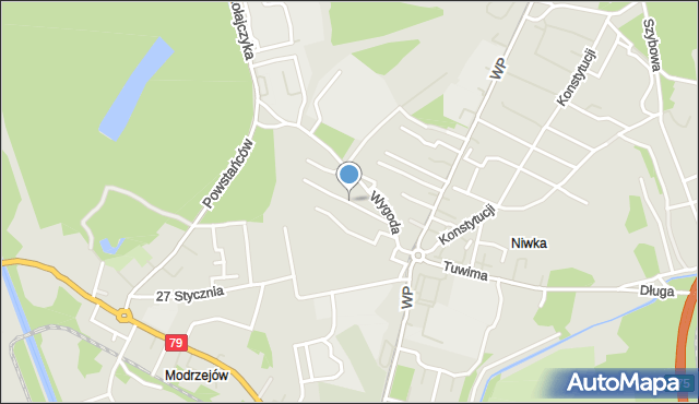 Sosnowiec, Mysłowicka, mapa Sosnowca