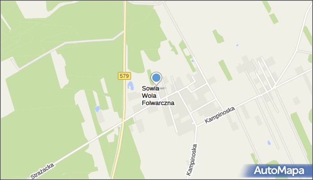 Sowia Wola Folwarczna, Mysia, mapa Sowia Wola Folwarczna