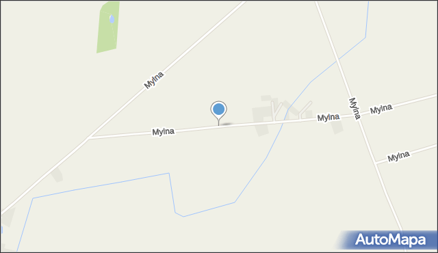 Szewce gmina Buk, Mylna, mapa Szewce gmina Buk