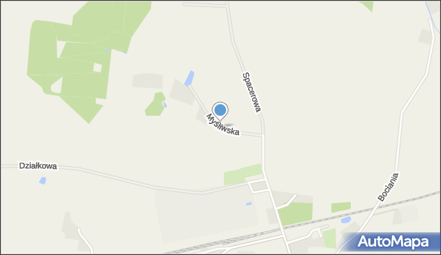 Unieszewo, Myśliwska, mapa Unieszewo