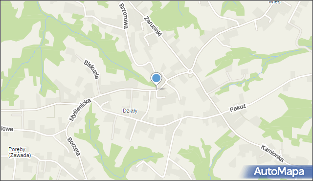 Zakliczyn gmina Siepraw, Myślenicka, mapa Zakliczyn gmina Siepraw