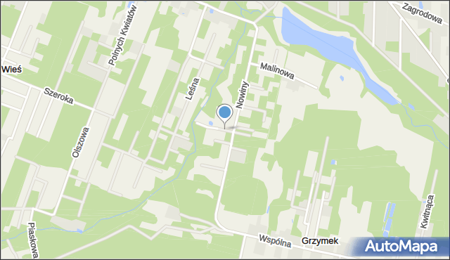 Adamów-Wieś, Nad Dolinką, mapa Adamów-Wieś