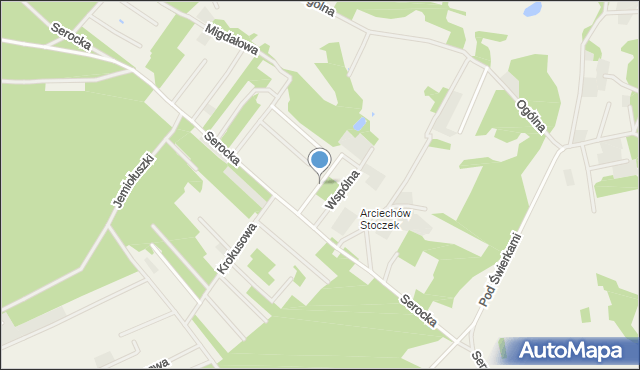 Arciechów gmina Radzymin, Nasza, mapa Arciechów gmina Radzymin