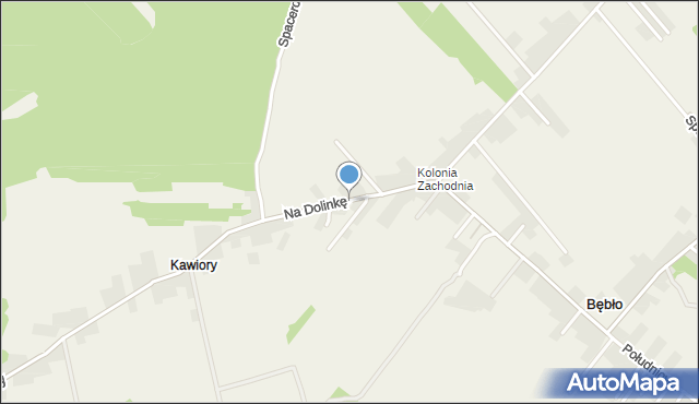 Bębło, Na Dolinkę, mapa Bębło