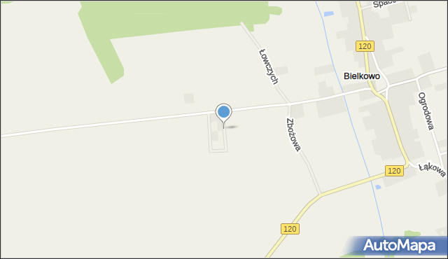 Bielkowo gmina Kobylanka, Na Wzgórzu, mapa Bielkowo gmina Kobylanka