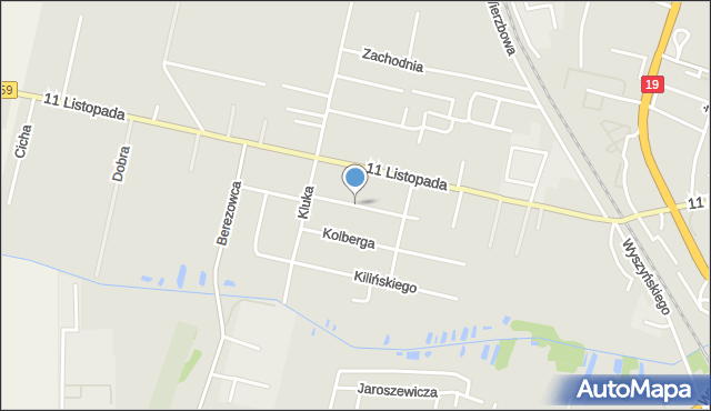 Bielsk Podlaski, Na Lubce, mapa Bielsk Podlaski